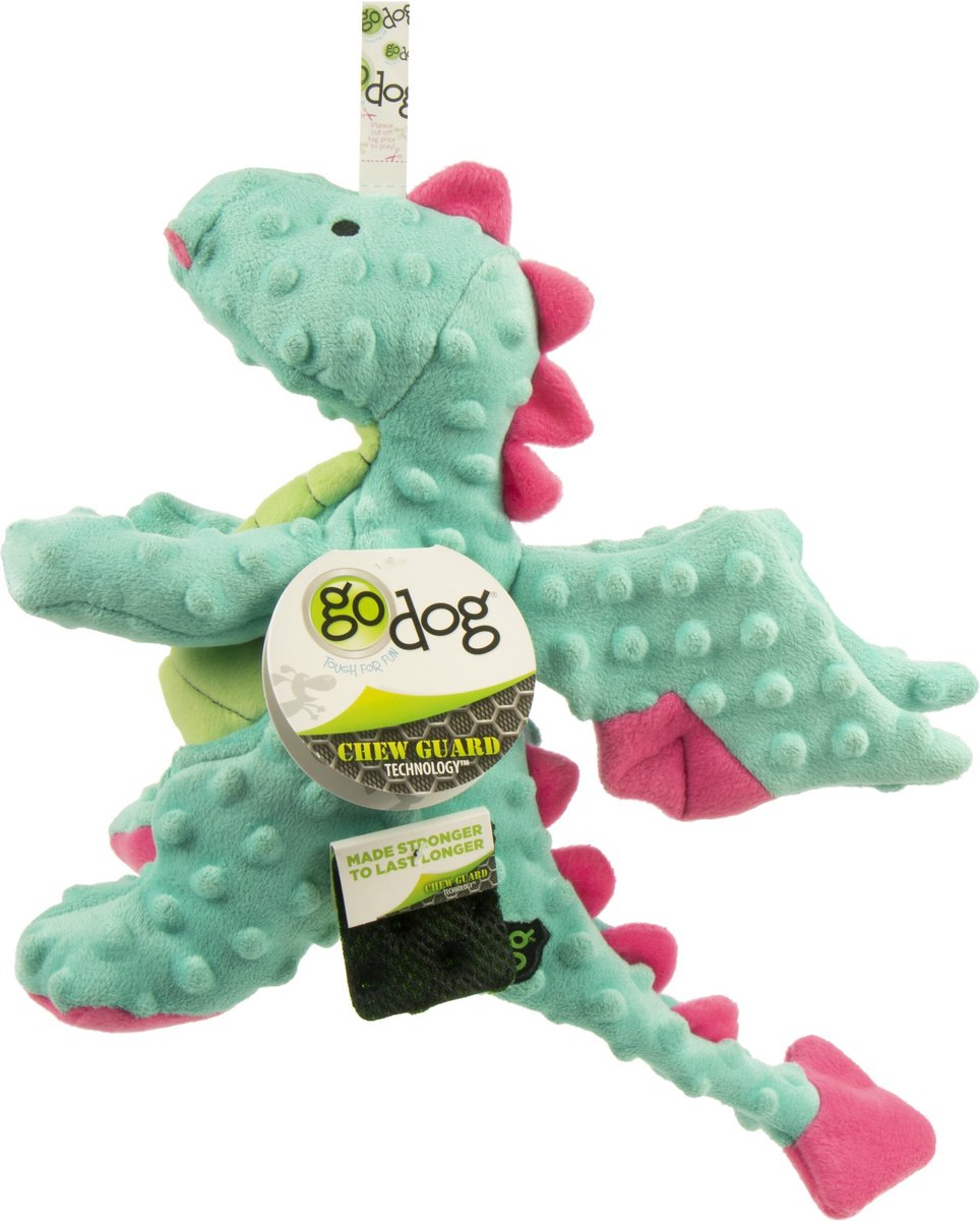 GoDog Dragons Grunters Chew Guard Dog Toy, Green