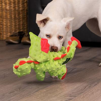 Show full view: GoDog Dragons Squeaky Dog Toy, Green, Large slide 2 of 7