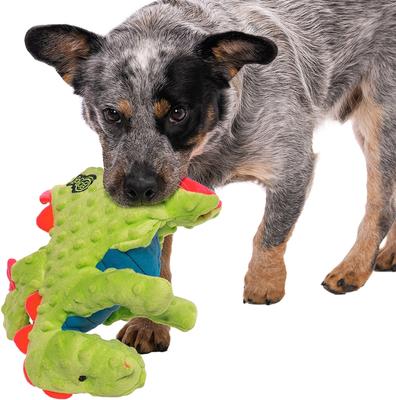 Show full view: GoDog Dragons Squeaky Dog Toy, Green, Large slide 5 of 7