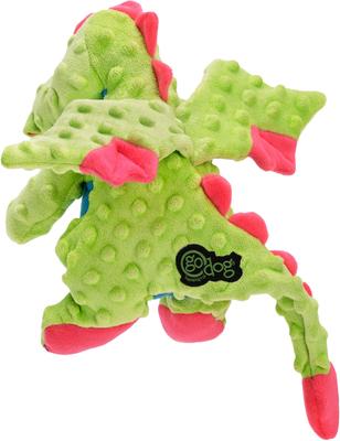 Show full view: GoDog Dragons Squeaky Dog Toy, Green, Large slide 4 of 7