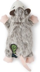 GoDog Flatz Opossum Squeaky Plush Dog Toy, Gray, Large