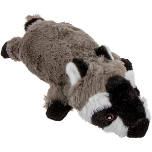 GoDog Flatz Raccoon Dog Toy, Grey, Small