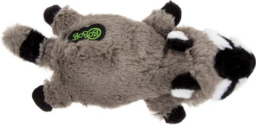 Show full view: GoDog Flatz Raccoon Dog Toy, Grey, Small slide 3 of 8