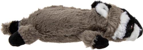 Show full view: GoDog Flatz Raccoon Dog Toy, Grey, Small slide 4 of 8