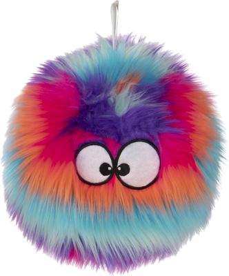 Show full view: GoDog Furballz Chew Guard Squeaky Plush Dog Toy, Large, Bright Rainbow slide 6 of 11