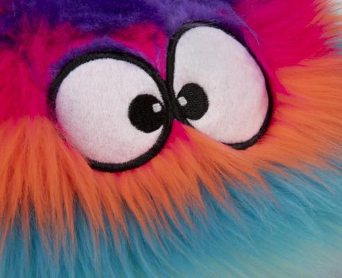 Show full view: GoDog Furballz Chew Guard Squeaky Plush Dog Toy, Large, Bright Rainbow slide 7 of 11