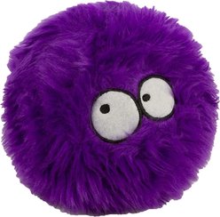 GoDog Furballz Chew Guard Squeaky Plush Dog Toy, Purple, Large