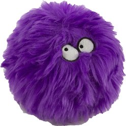 GoDog Furballz Chew Guard Squeaky Plush Dog Toy, Purple, Small