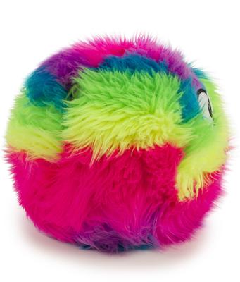 Show full view: GoDog Furballz Chew Guard Squeaky Plush Dog Toy, Rainbow, Large slide 3 of 11
