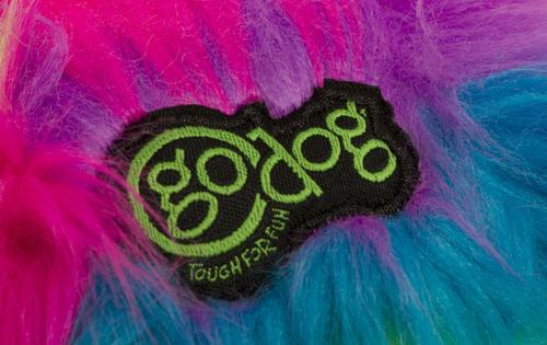 Show full view: GoDog Furballz Chew Guard Squeaky Plush Dog Toy, Rainbow, Large slide 6 of 11