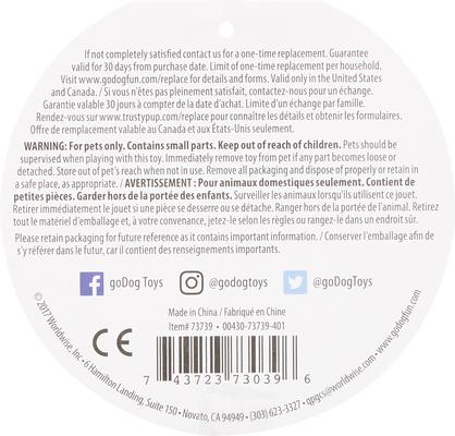 Show full view: GoDog Furballz Chew Guard Squeaky Plush Dog Toy, Rainbow, Large slide 8 of 11