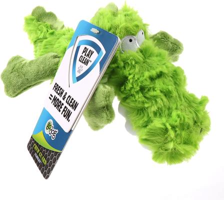 Show full view: GoDog PlayClean Gator Soft Plush Squeaky Dog Toy, Small slide 3 of 5