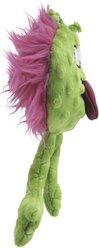 GoDog PlayClean Germs Soft Plush Squeaky Dog Toy, Lime, Large slide 2 of 5