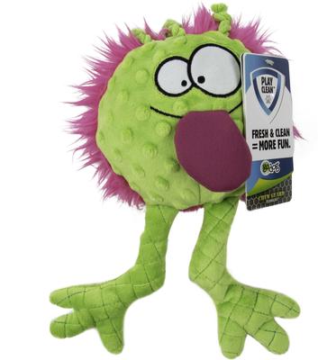 Show full view: GoDog PlayClean Germs Soft Plush Squeaky Dog Toy, Lime, Large slide 5 of 7