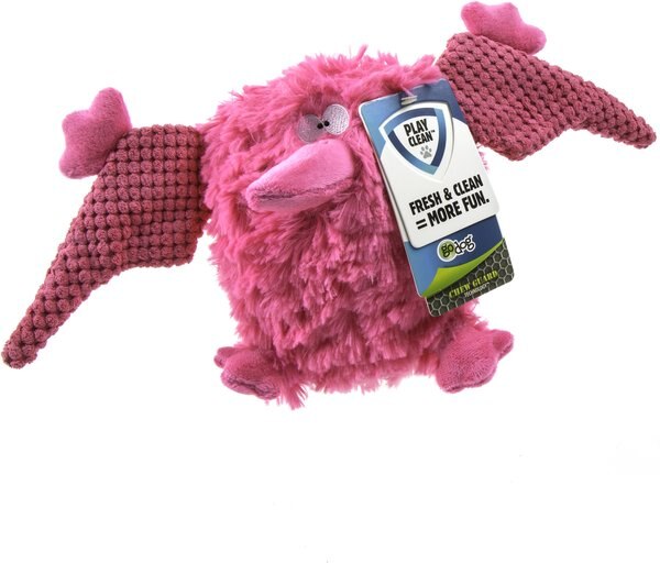 GoDog PlayClean Pterodactyl Soft Plush Squeaky Dog Toy