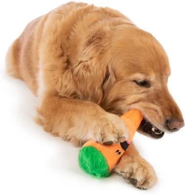 Show full view: GoDog Tough N Texture Carrot Dog Toy, Orange slide 4 of 10