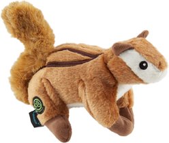 GoDog Wildlife Chew Guard Chipmunk Squeaky Plush Dog Toy, Large