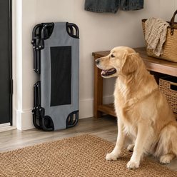 Golopet Foldable Outdoor Elevated Cot Dog Bed, Blue/Grey, Medium: 30 x 20-in slide 2 of 9