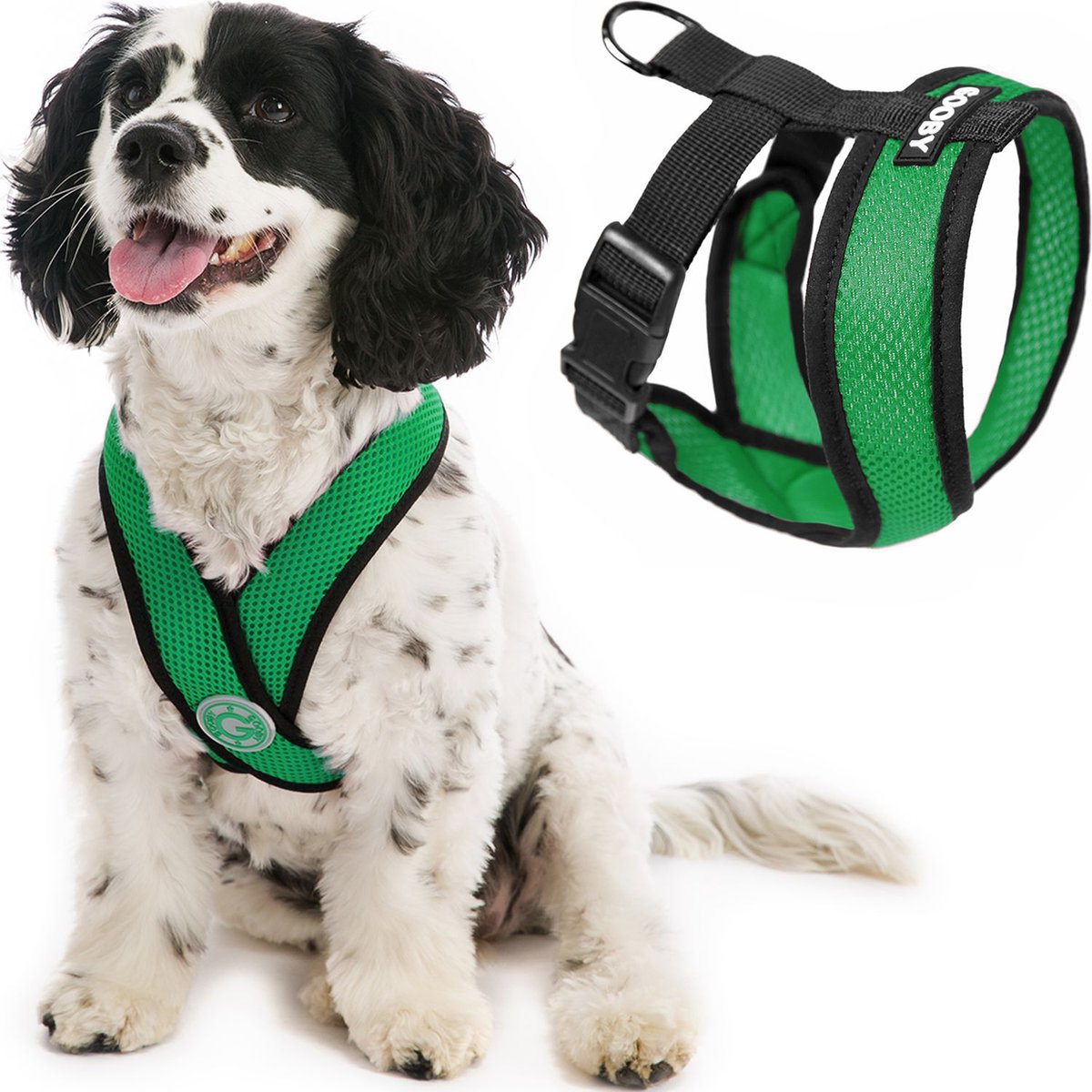 Gooby Comfort X Mesh Dog Harness, Hunter Green, Small: 11.75 to 15.5-in chest