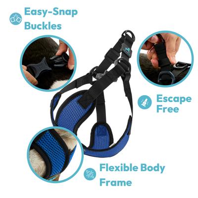 Show full view: Gooby Comfort X Step In Lite Dog Harness, Black, X-Small: 11.8 to 14-in chest slide 4 of 6