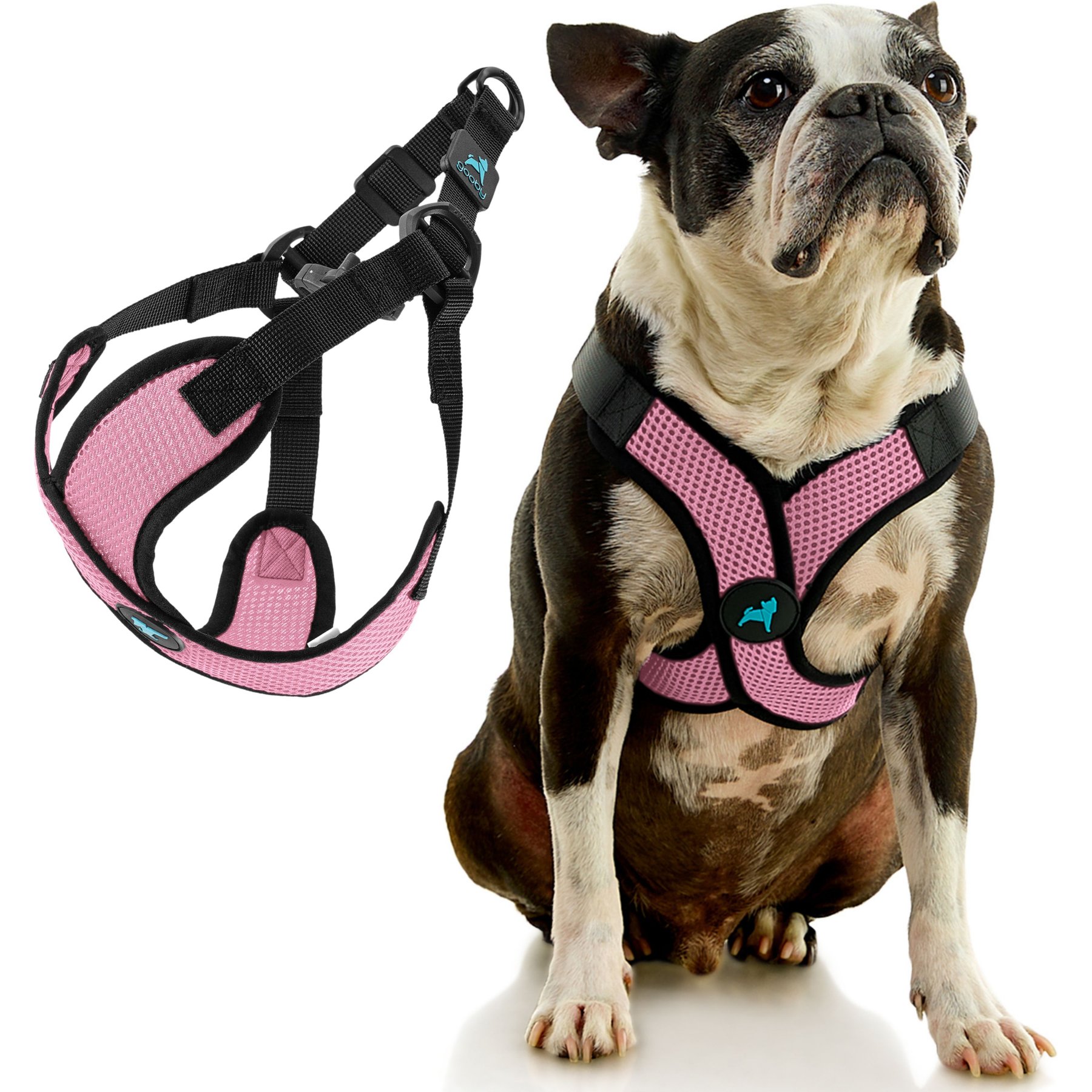 Gooby Comfort X Step In Lite Dog Harness, Pink, Large: 19 to 22-in chest