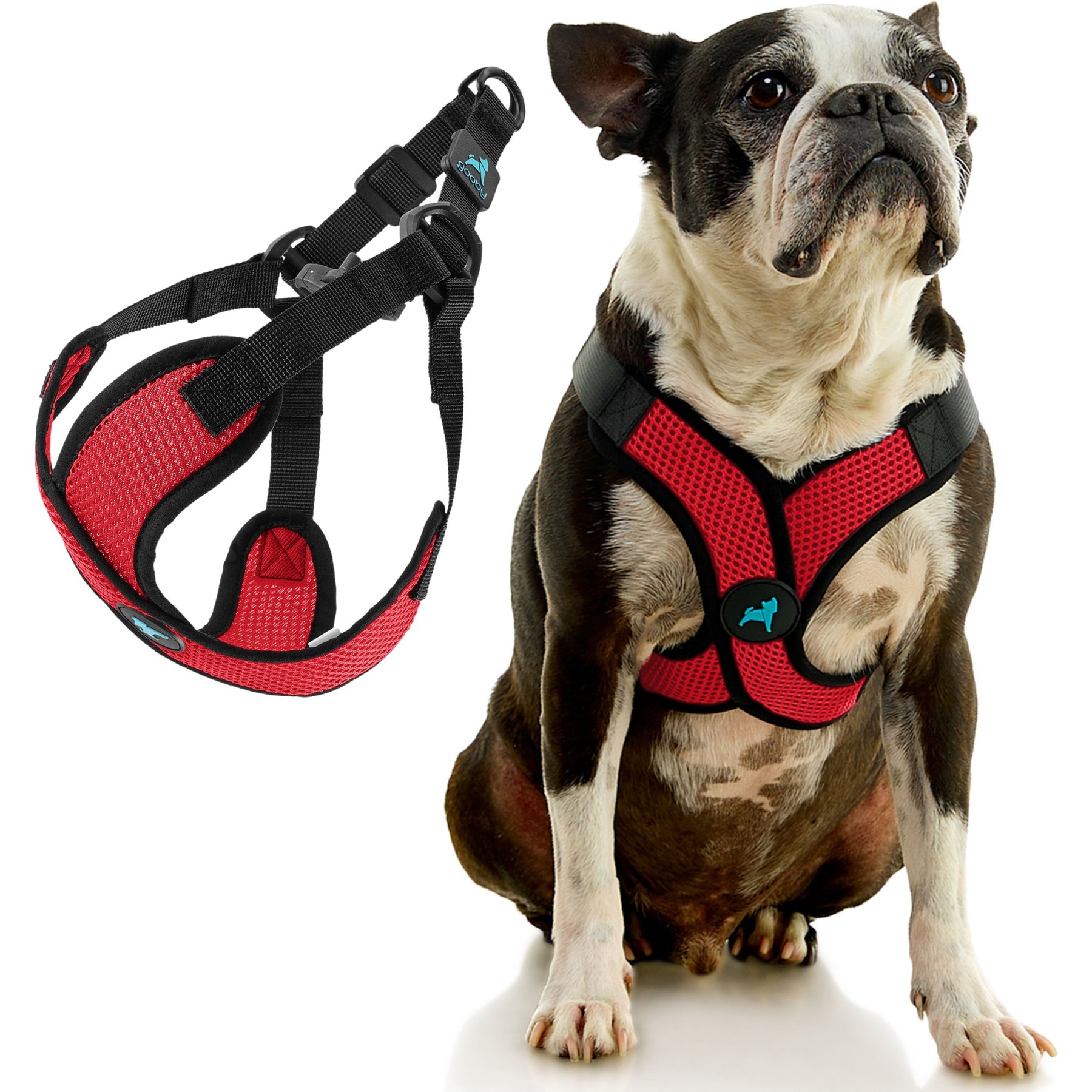 Gooby Comfort X Step In Lite Dog Harness, Red, Small: 14 to 17-in chest