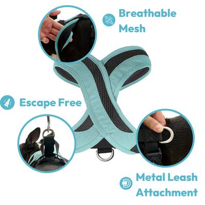 Show full view: Gooby Escape Free Comfort X One Dog Harness, Atlanta Peach, Large: 19.25 to 22.75-in chest slide 4 of 6