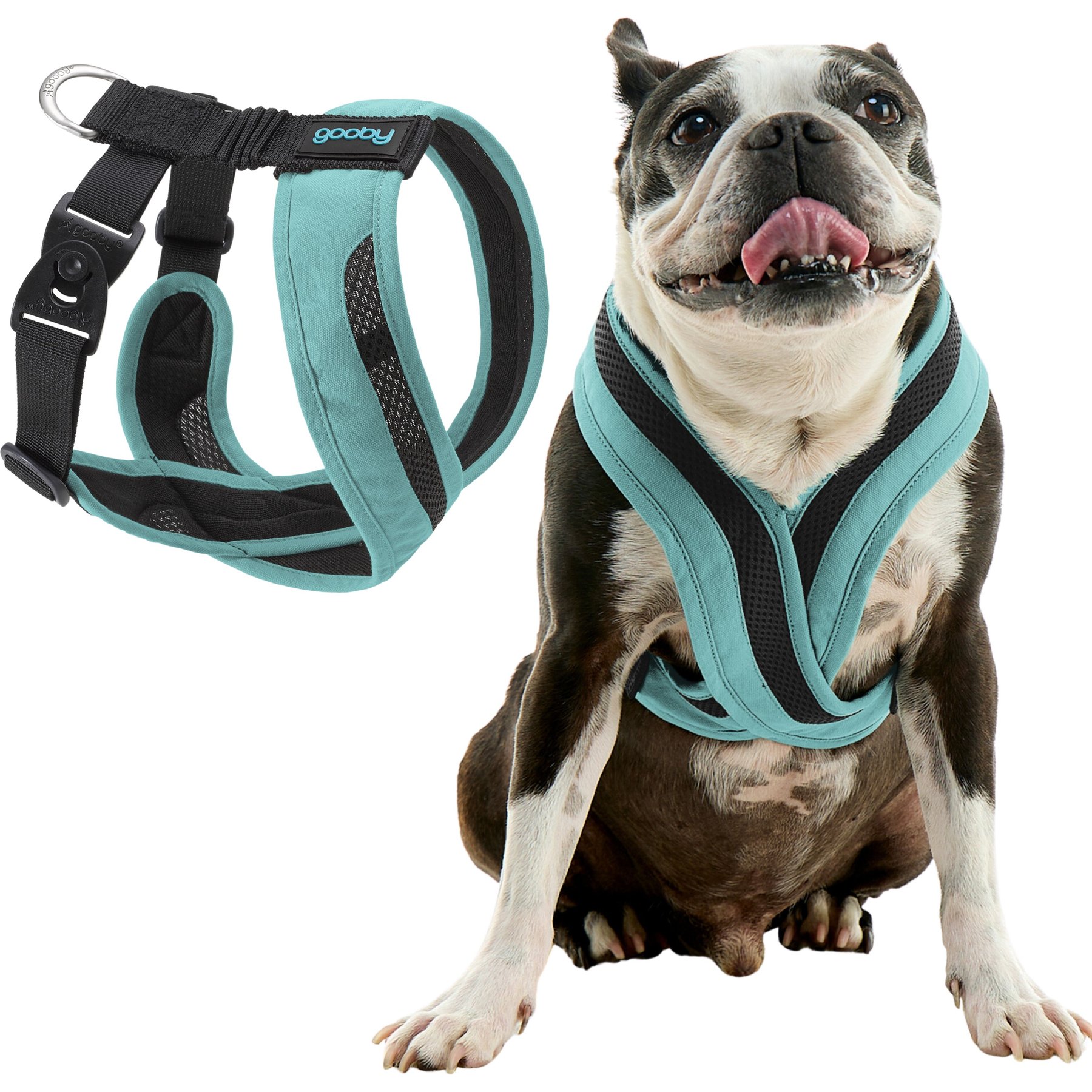 Gooby Escape Free Comfort X One Dog Harness, Seattle Blue, Large: 19.25 to 22.75-in chest