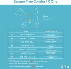 Gooby Escape Free Comfort X One Dog Harness, Seattle Blue, XX-Large: 25.5 to 33-in chest slide 2 of 5