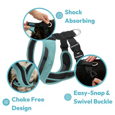 Show full view: Gooby Escape Free Comfort X One Dog Harness, Seattle Blue, XX-Small: 10.5 to 12.5-in chest slide 5 of 6