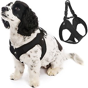Gooby Escape Free Easy Fit Dog Harness, Black, X-Small: 15 to 17.25-in chest
