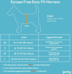 Gooby Escape Free Easy Fit Dog Harness, Turquoise, Small: 16 to 19.25-in chest slide 2 of 6