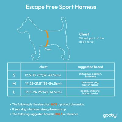 Show full view: Gooby Escape Free Sport Dog Harness, Black, Small: 12.5 to 18.75-in chest slide 3 of 6