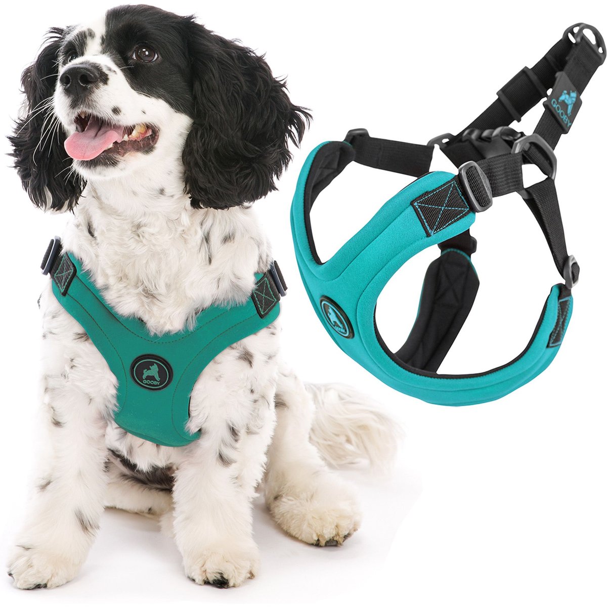 Gooby Escape Free Sport Dog Harness, Turquoise, Small: 12.5 to 18.75-in chest