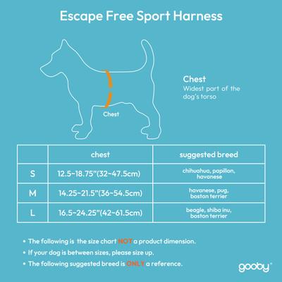 Gooby Shhow GOOBY Escape Free Sport Dog Harness, Turquoise, Small: 12.5 to 18.75-in ...