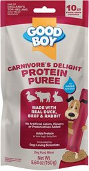 Good Boy Carnivore's Delight Duck, Beef, & Rabbit Puree Dog Food Topper, 10 count