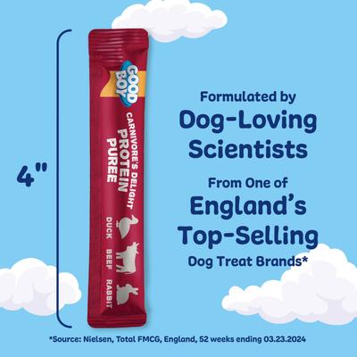 Show full view: Good Boy Carnivore's Delight Duck, Beef, & Rabbit Puree Dog Food Topper, 10 count slide 5 of 10