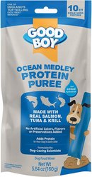 Good Boy Ocean Medley Salmon, Tuna, & Krill Puree Dog Food Topper, 10 count