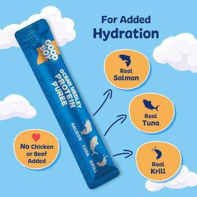 Show full view: Good Boy Ocean Medley Salmon, Tuna, & Krill Puree Dog Food Topper, 10 count slide 4 of 10