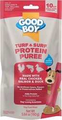 Good Boy Turf & Surf Chicken, Salmon, & Duck Puree Dog Food Topper, 10 count slide 1 of 8