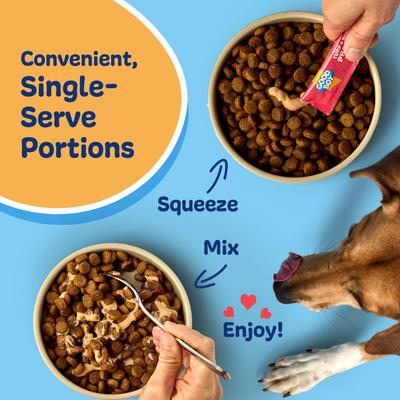 Show full view: Good Boy Turf & Surf Chicken, Salmon, & Duck Puree Dog Food Topper, 30 count slide 6 of 11