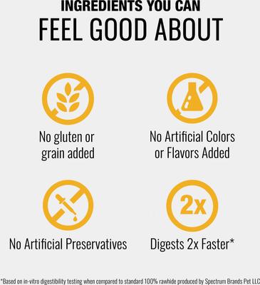 Show full view: Good 'n' Fun Long-Lasting Large Rolls Chicken Liver Flavor Rawhide Chew Dog Treats, 2 count slide 8 of 10