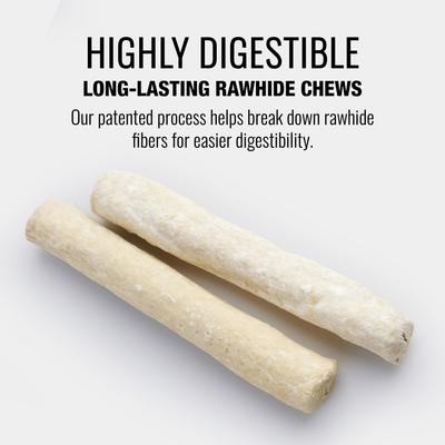 Show full view: Good 'n' Fun Long-Lasting Large Rolls Chicken Liver Flavor Rawhide Chew Dog Treats, 2 count slide 5 of 10