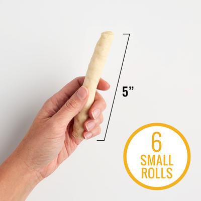 Show full view: Good 'n' Fun Long-Lasting Small Rolls Chicken Liver Flavor Rawhide Chew Dog Treats, 6 count slide 5 of 10