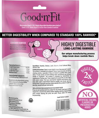 Show full view: Good 'n' Fun Long-Lasting Small Rolls Lamb Rawhide Chew Dog Treats, 6 count slide 3 of 10