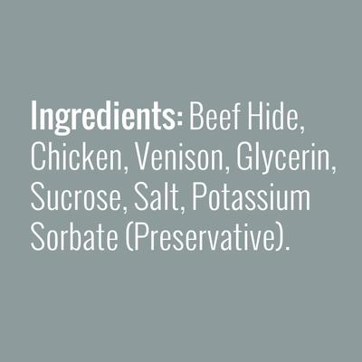 Show full view: Good 'n' Fun Venison Highly Digestible Rawhide Dog Treat Rolls, Small, 10 count slide 8 of 9