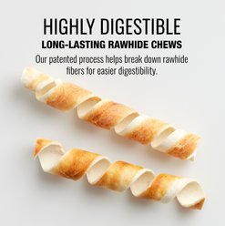 Good 'n' Fun Chicken Long-Lasting Highly Digestible Rawhide Dog Treat Spirals, 12 count slide 2 of 9