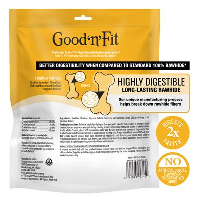 Show full view: Good 'n' Fun Chicken Long-Lasting Highly Digestible Rawhide Dog Treat Spirals, 12 count slide 3 of 10