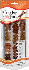 Good 'n' Fun Long-Lasting Triple Flavor Colossal Kabob Chicken, Duck, Chicken Liver, Pork & Beef Flavor Dog Treat Chew Kabobs, Large, 3 count
