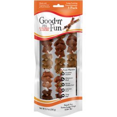 Good 'n' Fun Long-Lasting Triple Flavor Colossal Kabob Chicken, Duck, Chicken Liver, Pork & Beef Flavor Dog Treat Chew Kabobs, Large, 3 count